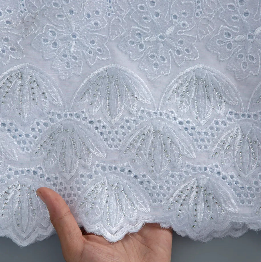[codex-media-3] Wine Swiss Voile Lace Fabric 5 Yards | 4937 image 4