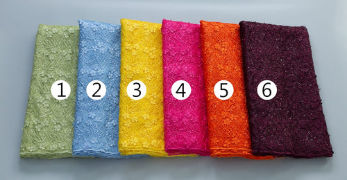 [codex-media-0] African Mesh Lace Fabric with Sequins, French Mesh Lace Fabric for Sewing Women Wedding Party/Prom Dresses image 1
