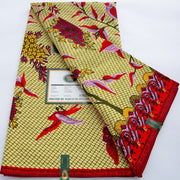 [codex-media-11] African Wax Print Fabric 100% Cotton - Golden Glitter Wax Cloth - Ankara Super Wax Fabric 5.49 meter Per Piece, 100% Cotton Nigerian Ghanaian Fashion - Soft Handmade Fabric for Women's Wedding Dresses, Party Gowns, and Sewing Materials image 12