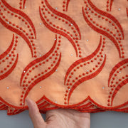 [codex-media-7] Swiss Voile Lace Fabric with Rhinestones | 5 Yards/pc African Cotton Lace Fabric image 8