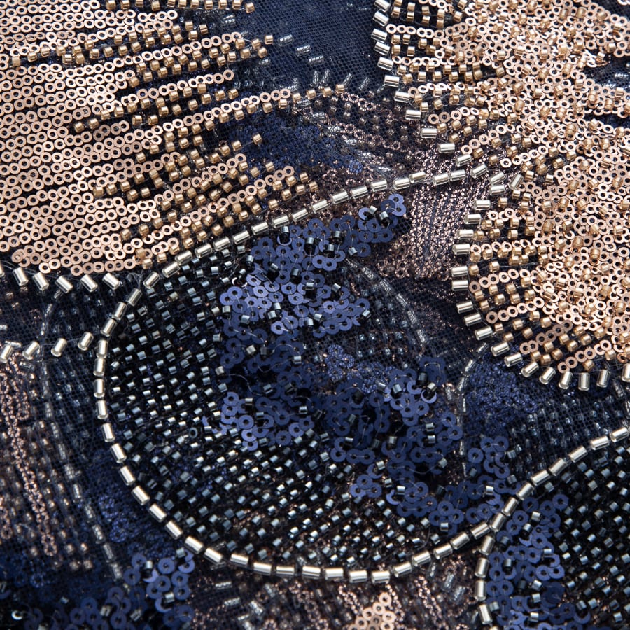 [codex-media-1] French Mesh Lace Fabric with Beads and Sequins, African Lace Fabric for Sewing Wedding Party Dresses image 2