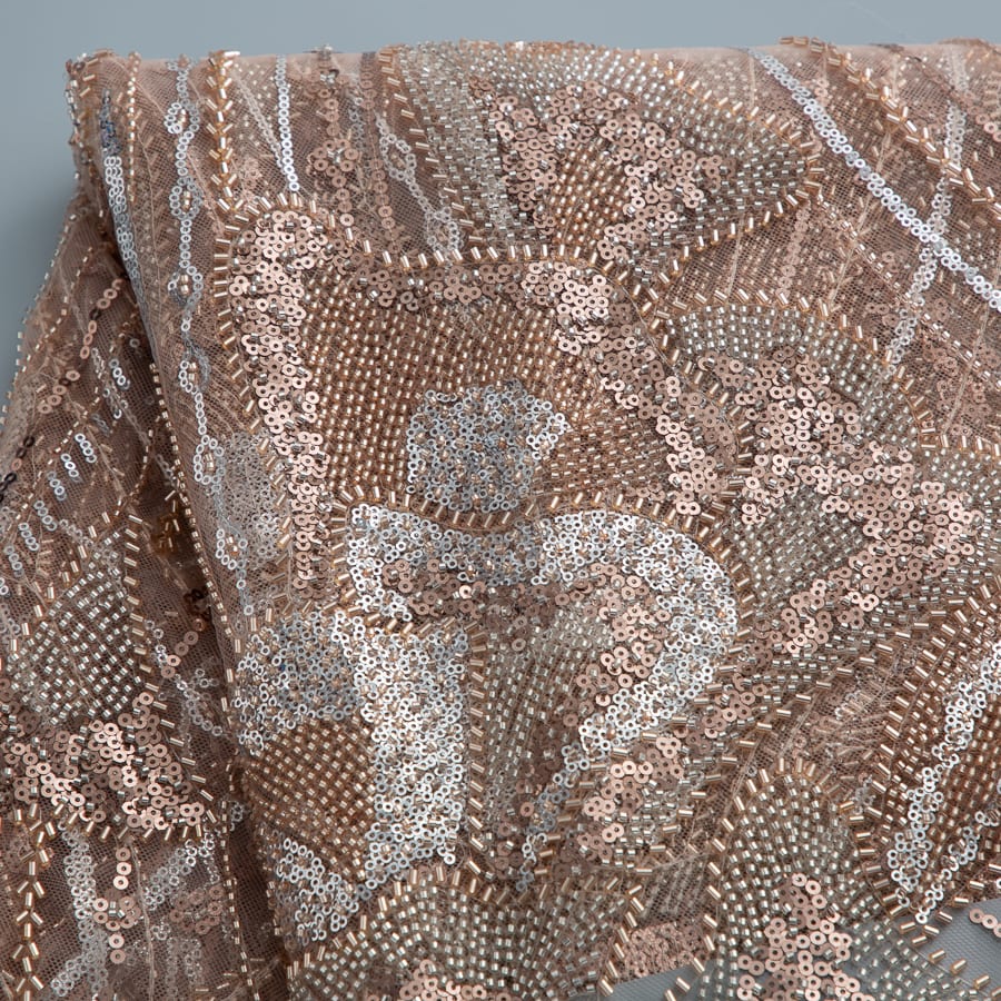 [codex-media-13] French Mesh Lace Fabric with Beads, African Luxury Sequins Lace Fabric for Sewing Wedding/Party/Prom Dresses image 14
