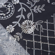 [codex-media-1] African Mesh Lace Fabric, French Net Lace Fabric with Sequins for Sewing Wedding/Party/Prom Dresses image 2