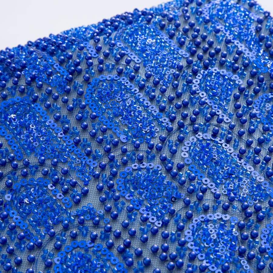 [codex-media-6] French Mesh Lace Fabric with Beads and Sequins, African Lace Fabric for Sewing Wedding Party Dresses image 7