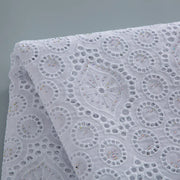 [codex-media-5] White Swiss Voile Lace Fabric Rhinestones 5 Yards | 4934 image 6