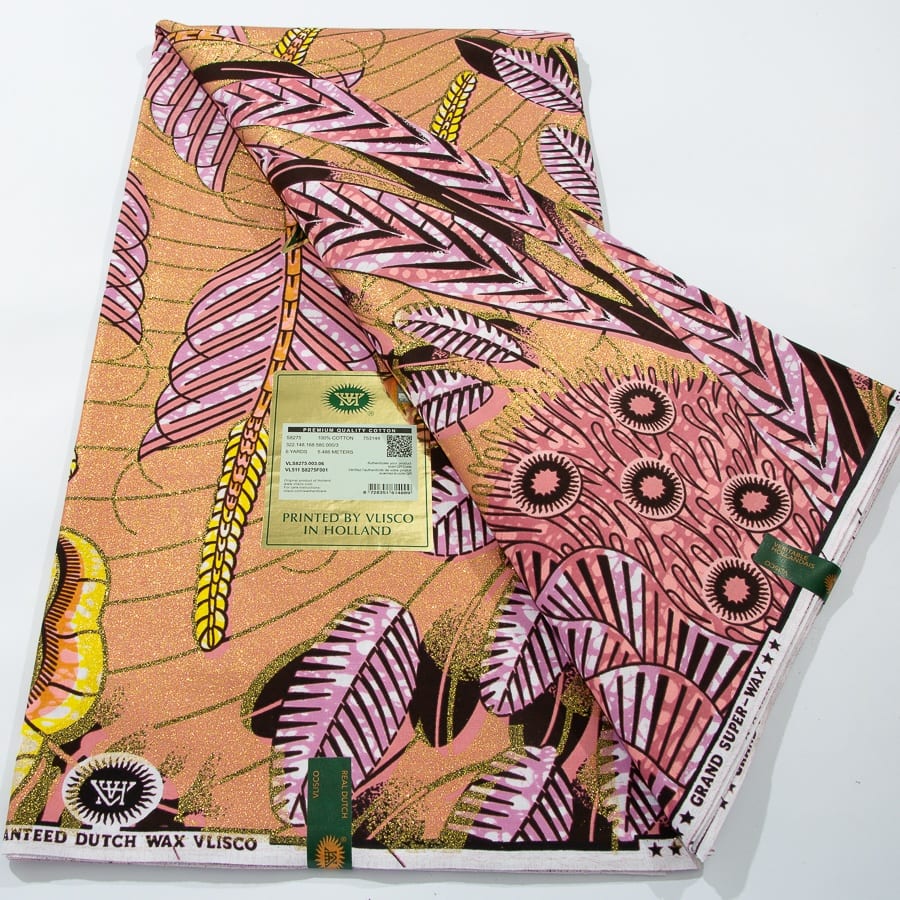 [codex-media-6] African Wax Print Fabric 6 Yards | Double-Sided Party Material image 7