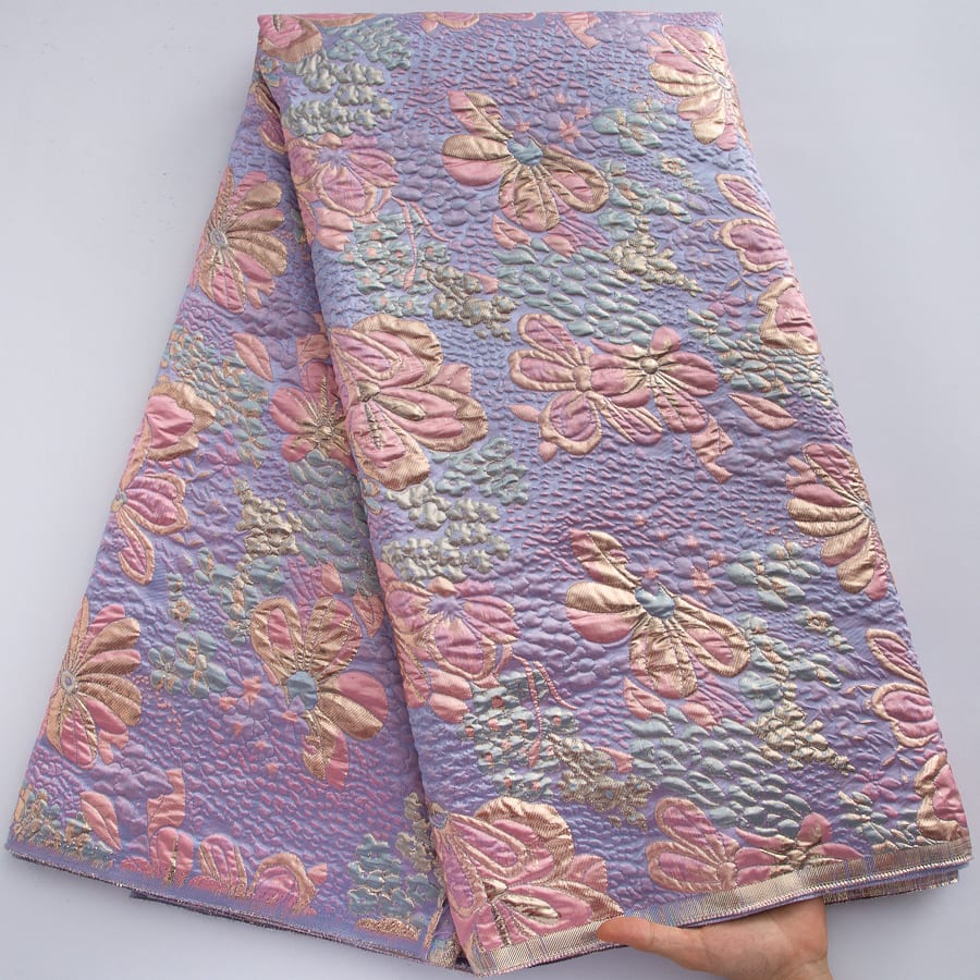 [codex-media-1] French Brocade Lace Fabric, African Jacquard Lace Fabric for Sewing Women Wedding/Party/Prom Dresses or Mini Dress image 2