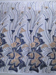 [codex-media-17] French Mesh Lace Fabric with Beads, African Luxury Sequins Lace Fabric for Sewing Wedding/Party/Prom Dresses image 18