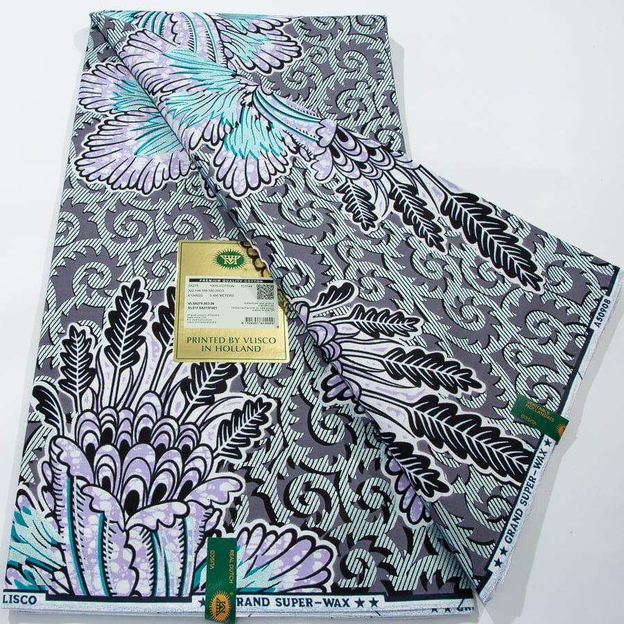 [codex-media-4] African Wax Print Fabric 6 Yards | Double-Sided Party Material image 5