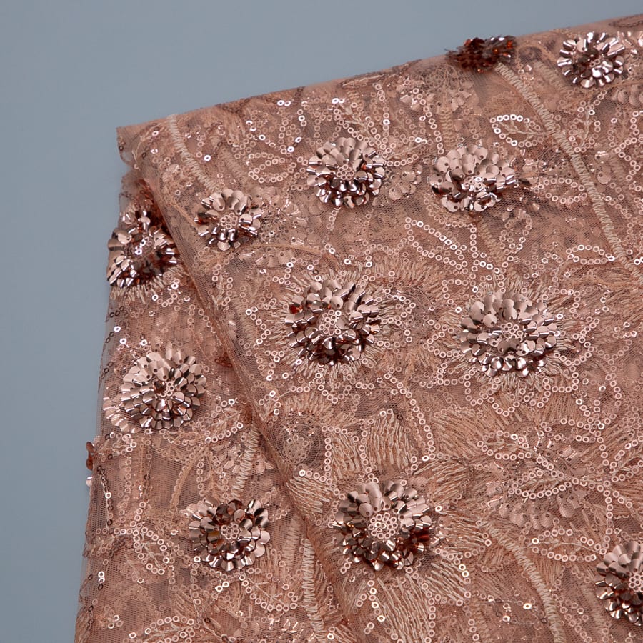 [codex-media-9] French Mesh Lace Fabric, African Net Lace Fabric with Sequins for Sewing Wedding/Party/Prom Dresses image 10