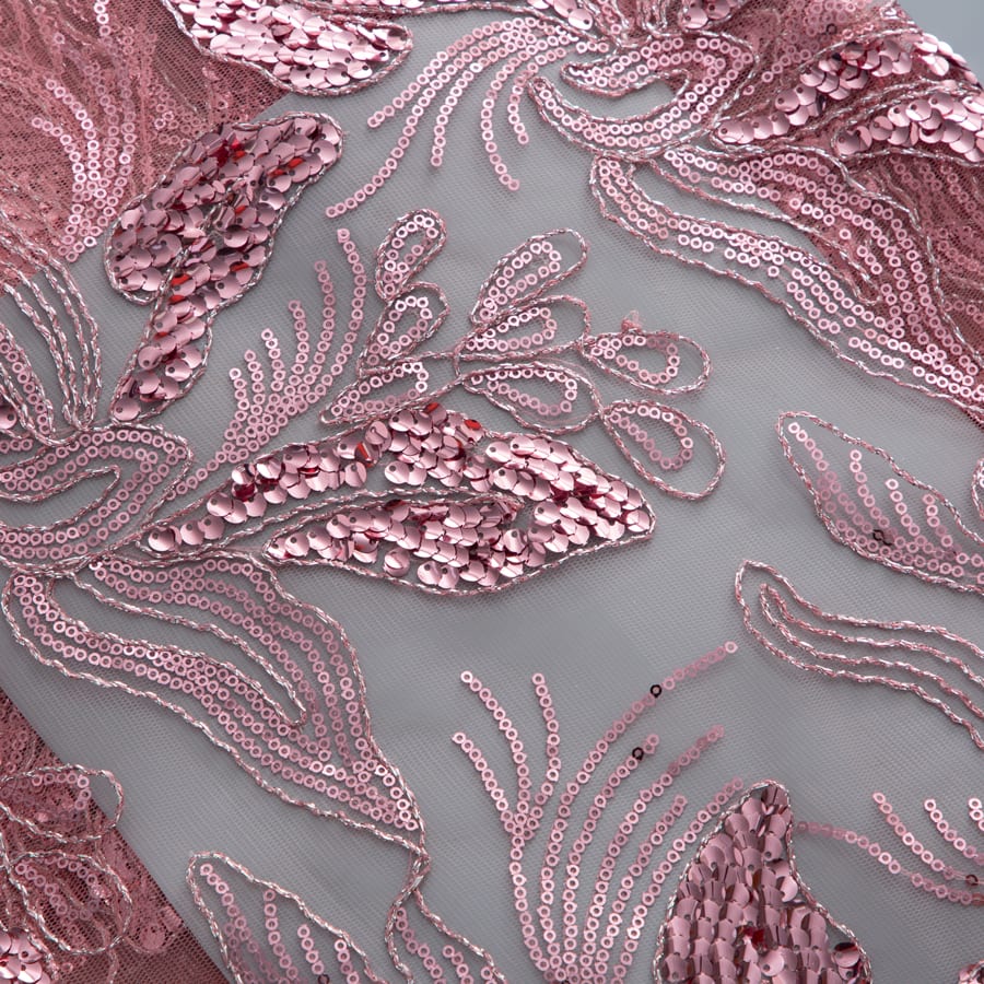 [codex-media-3] African Mesh Lace Fabric, French Net Lace Fabric with Sequins for Sewing Wedding/Party/Prom Dresses image 4