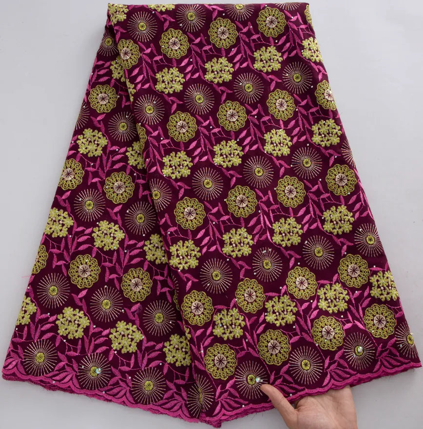 [codex-media-11] Brown Swiss Voile Lace Fabric 5 Yards | 4938 image 12