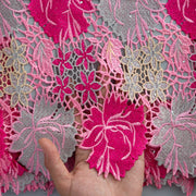 [codex-media-12] Guipure Cord Lace Fabric with Rhinestones | 5 Yards/pc Nigerian Water Soluble Lace Fabric image 13