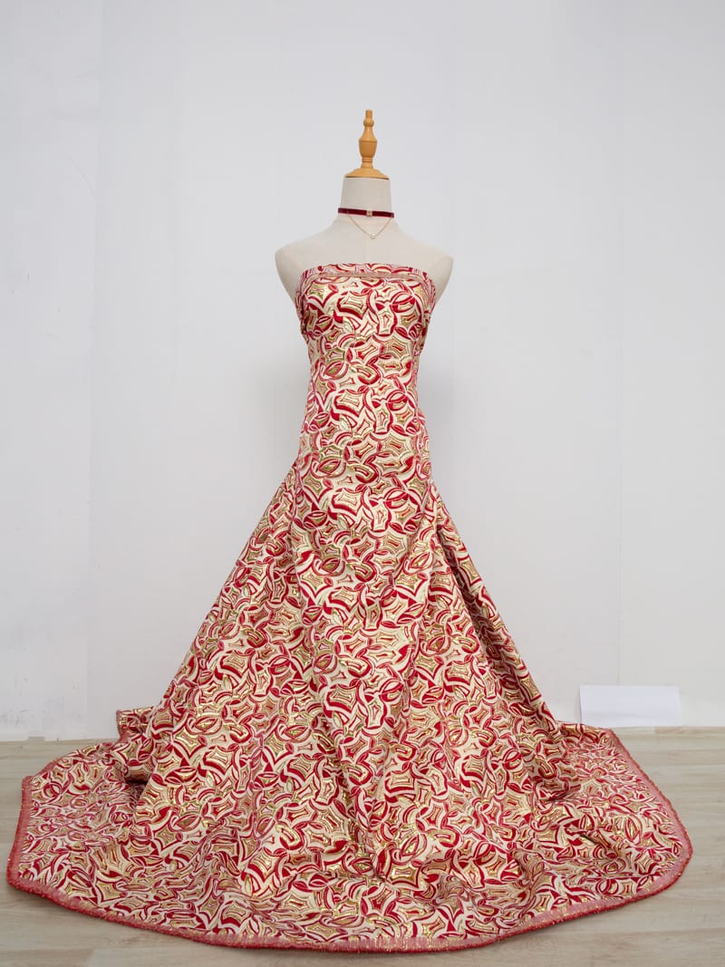 [codex-media-13] African Brocade Lace Fabric, French Jacquard Lace Fabric for Sewing Women Elegant Party Dresses image 14