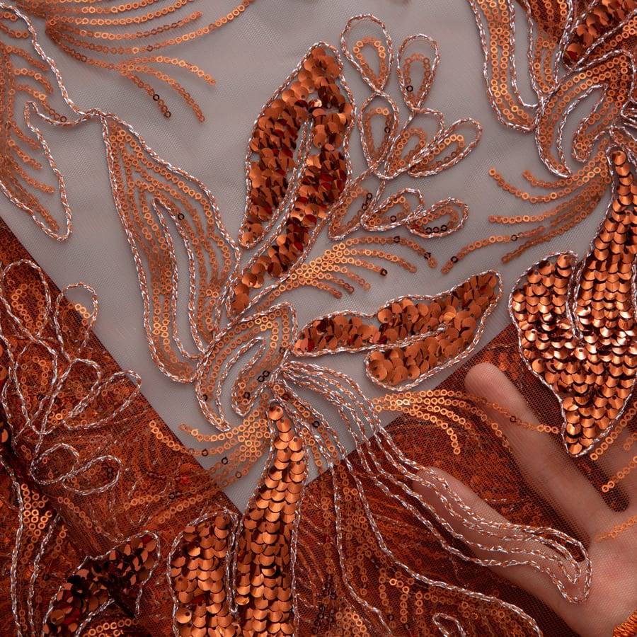 [codex-media-17] African Mesh Lace Fabric, French Net Lace Fabric with Sequins for Sewing Wedding/Party/Prom Dresses image 18