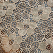 [codex-media-5] Golden Guipure Cord Lace Fabric with Rhinestones | 5 Yards/pc Nigerian Water Soluble Lace Fabric image 6