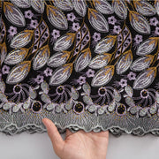 [codex-media-13] Royal Blue Swiss Voile Lace Fabric 5 Yards | 4936 image 14
