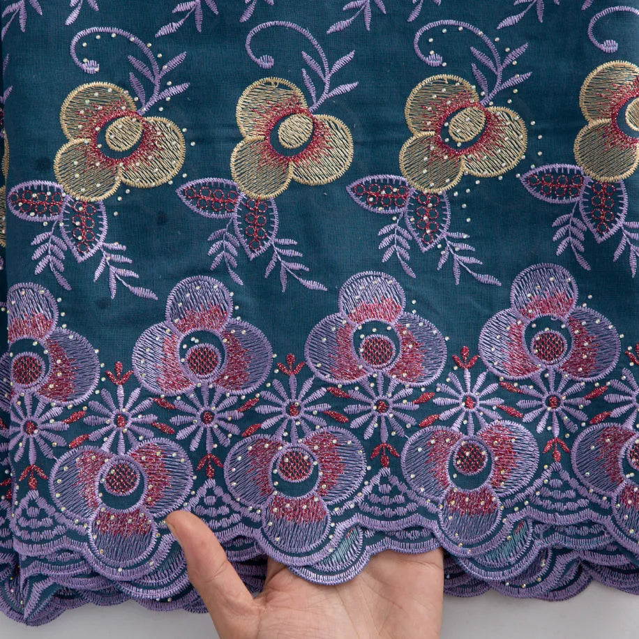 [codex-media-7] Blue Swiss Voile Lace Fabric 5 Yards | 4943 image 8