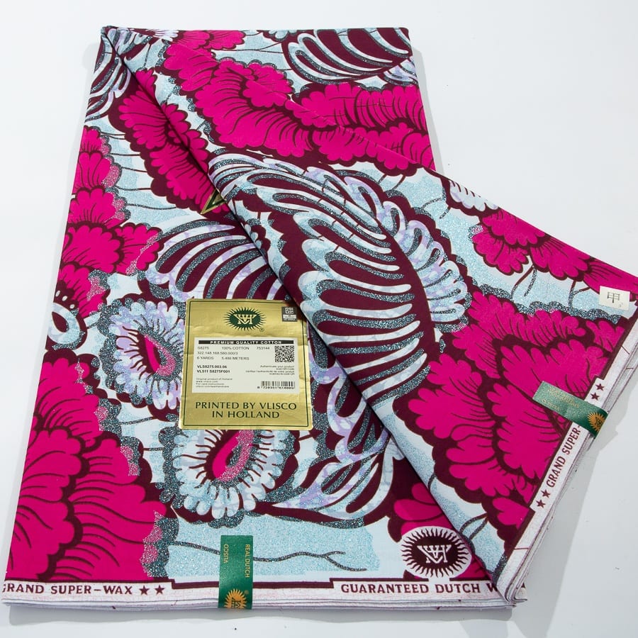 [codex-media-7] African Wax Print Fabric 6 Yards | Double-Sided Party Material image 8