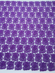 [codex-media-10] Guipure Cord Lace Fabric Purple Floral 4929 image 11