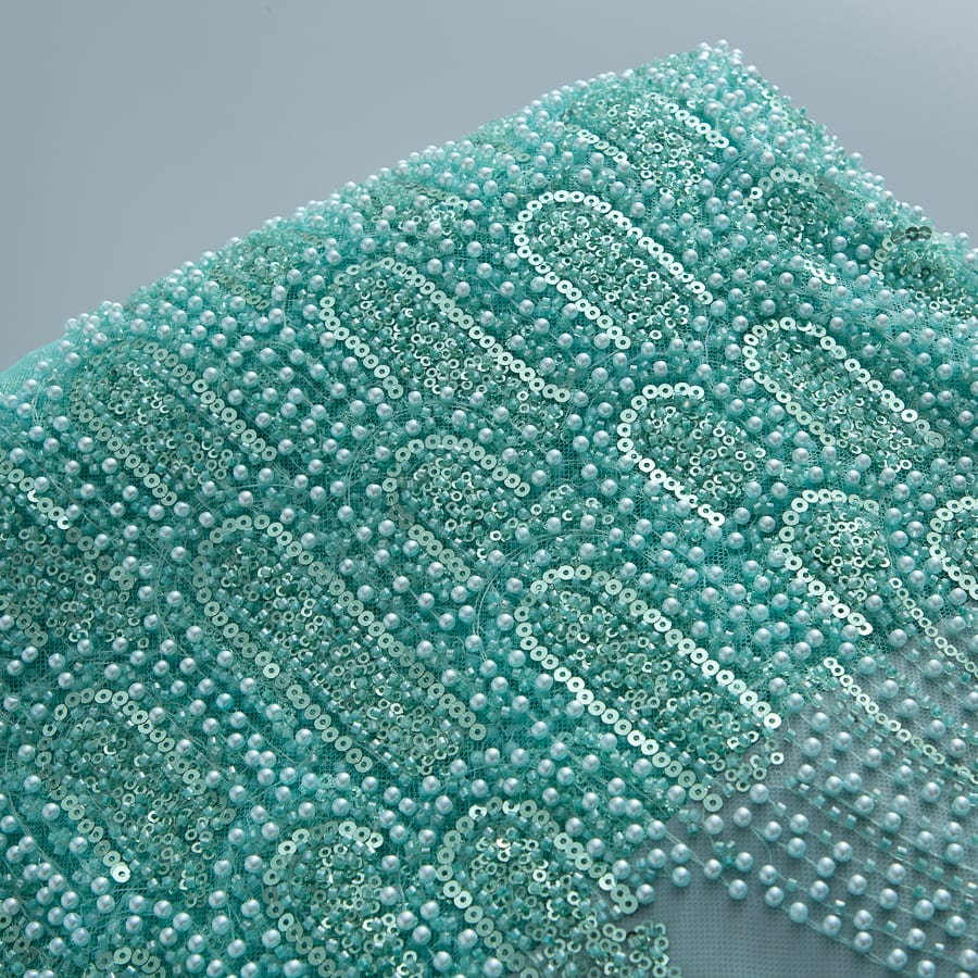 [codex-media-19] French Mesh Lace Fabric with Beads and Sequins, African Lace Fabric for Sewing Wedding Party Dresses image 20