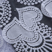 [codex-media-5] White African Mesh Lace Fabric, French Net Lace Fabric with Sequins for  Sewing Wedding/Party/Prom Dresses image 6