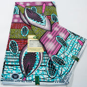 [codex-media-4] African Wax Print Fabric 6 Yards | Double-Sided Party Material image 5