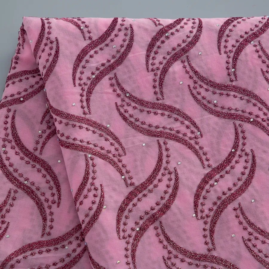 [codex-media-9] Swiss Voile Lace Fabric with Rhinestones | 5 Yards/pc African Cotton Lace Fabric image 10