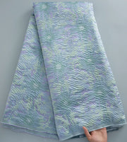 [codex-media-0] Sky blue French Brocade Lace Fabric 5 Yards | 4946 image 1