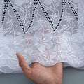 [codex-media-19] Swiss Voile Lace Fabric with Rhinestones | 5 Yards/pc African Cotton Lace Fabric image 20
