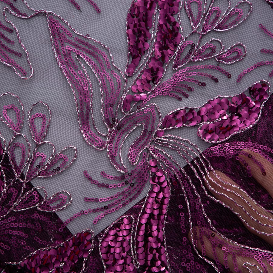 [codex-media-19] African Mesh Lace Fabric, French Net Lace Fabric with Sequins for Sewing Wedding/Party/Prom Dresses image 20