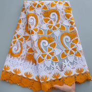 [codex-media-4] French Mesh Lace Fabric with Sequins | 5 Yards/pc African Net Lace Fabric image 5