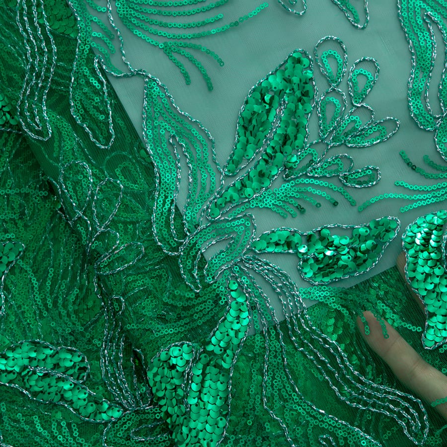 [codex-media-9] African Mesh Lace Fabric, French Net Lace Fabric with Sequins for Sewing Wedding/Party/Prom Dresses image 10