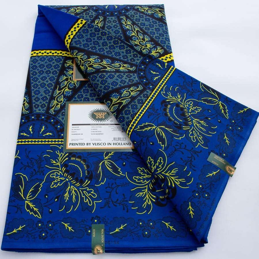 [codex-media-9] African Wax Print Fabric 100% Cotton - Golden Glitter Wax Cloth - Ankara Super Wax Fabric 5.49 meter Per Piece, 100% Cotton Nigerian Ghanaian Fashion - Soft Handmade Fabric for Women's Wedding Dresses, Party Gowns, and Sewing Materials image 10