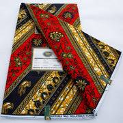 [codex-media-8] African Wax Print Fabric 100% Cotton - Golden Glitter Wax Cloth - Ankara Super Wax Fabric 5.49 meter Per Piece, 100% Cotton Nigerian Ghanaian Fashion - Soft Handmade Fabric for Women's Wedding Dresses, Party Gowns, and Sewing Materials image 9