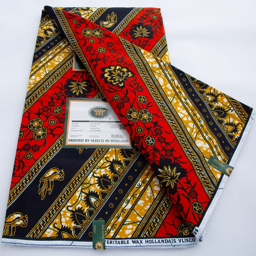 [codex-media-8] African Wax Print Fabric 100% Cotton - Golden Glitter Wax Cloth - Ankara Super Wax Fabric 5.49 meter Per Piece, 100% Cotton Nigerian Ghanaian Fashion - Soft Handmade Fabric for Women's Wedding Dresses, Party Gowns, and Sewing Materials image 9
