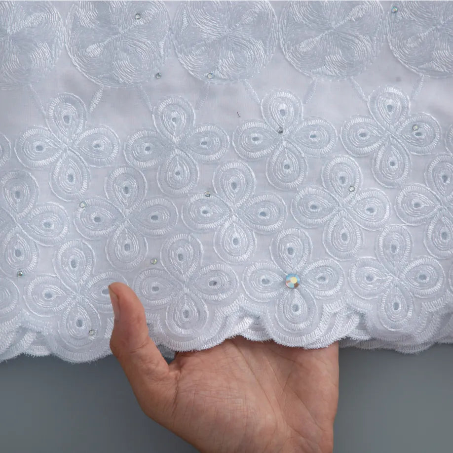 [codex-media-3] Purple Swiss Voile Lace Fabric 5 Yards | 4940 image 4
