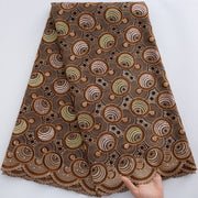 [codex-media-4] Swiss Voile Lace Fabric with Rhinestones | 5 Yards/pc African Cotton Lace Fabric image 5