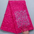 [codex-media-10] French Mesh Lace Fabric with Sequins | 5 Yards/pc African Net Lace Fabric image 11