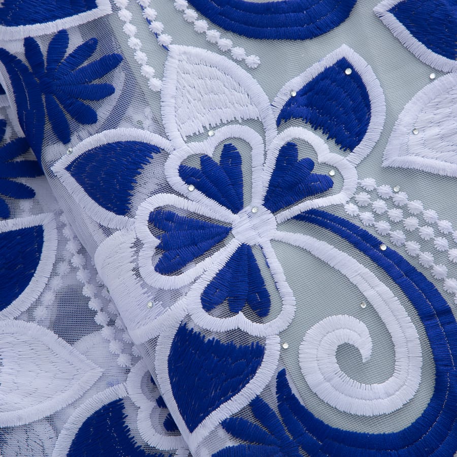 [codex-media-8] French Mesh Lace Fabric with Sequins | 5 Yards/pc African Net Lace Fabric image 9