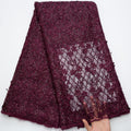 [codex-media-2] African Mesh Lace Fabric with Sequins, French Mesh Lace Fabric for Sewing Women Wedding Party/Prom Dresses image 3