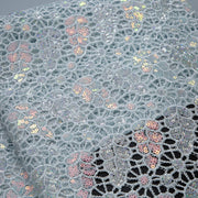 [codex-media-4] Afarican Guipure Cord Lace Fabric with Sequins, Nigerian Water Soluble Lace Fabric for Sewing Party Dresses image 5