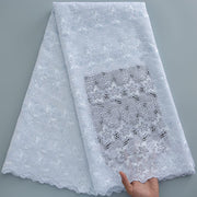 [codex-media-17] Swiss Voile Lace Fabric with Rhinestones, African Cotton Lace Fabric for Sewing Wedding Party/Prom Dresses image 18