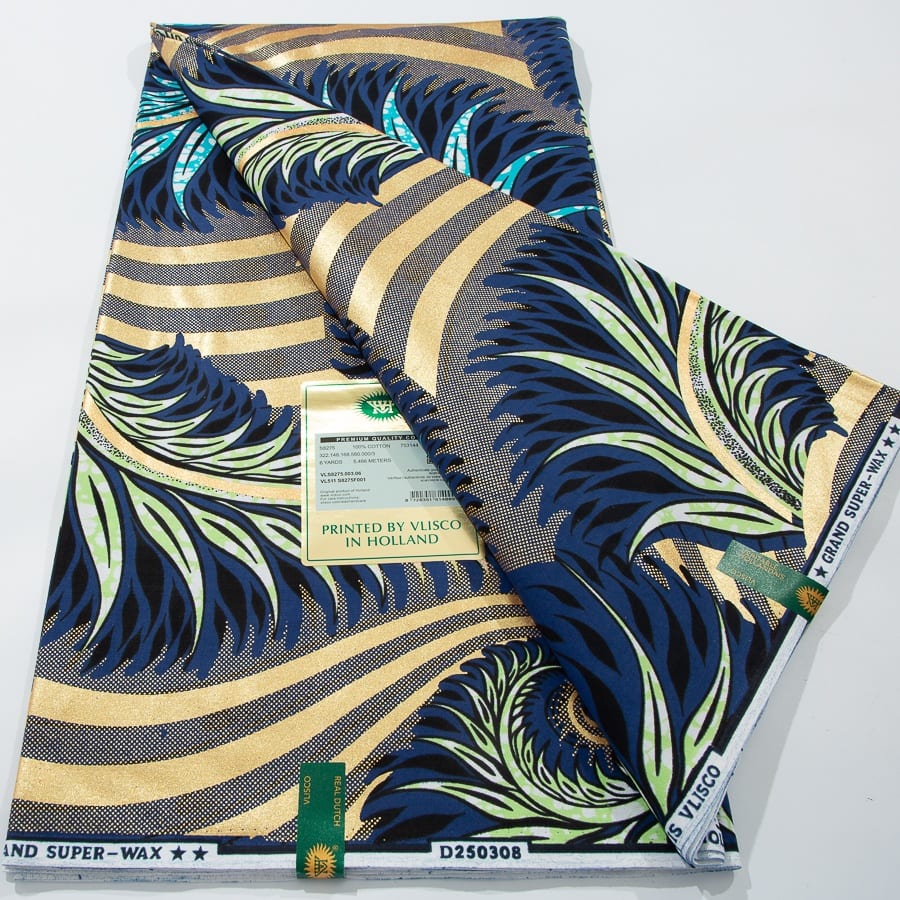 [codex-media-1] African Wax Print Fabric 6 Yards | Double-Sided Party Material image 2