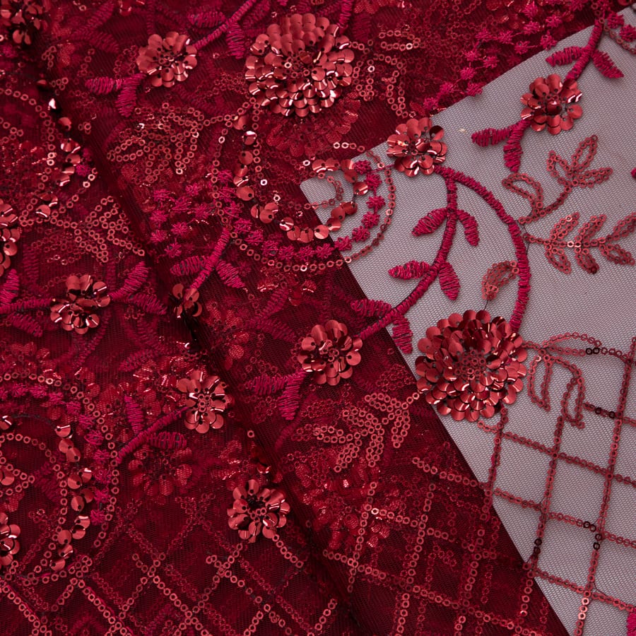 [codex-media-15] African Mesh Lace Fabric, French Net Lace Fabric with Sequins for Sewing Wedding/Party/Prom Dresses image 16