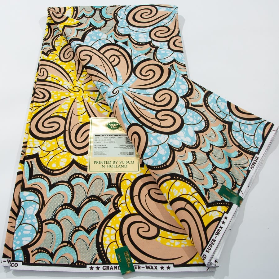 [codex-media-10] African Wax Print Fabric 6 Yards | Double-Sided Party Material image 11