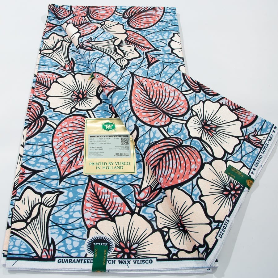 [codex-media-4] African Wax Print Fabric 6 Yards | Double-Sided Party Material image 5