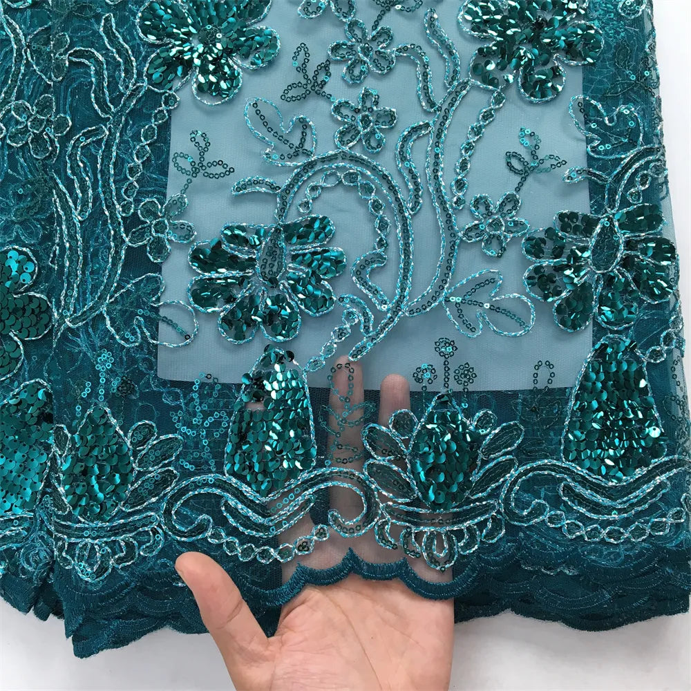 [codex-media-19] African Mesh Lace Fabric 5 Yards | 4931 image 20