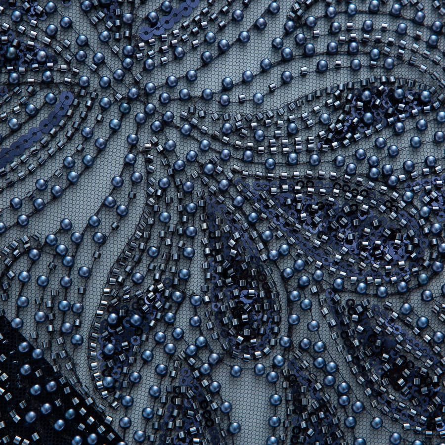 [codex-media-2] French Mesh Lace Fabric with Beads and Sequins, African Lace Fabric for Sewing Wedding Party Dresses image 3