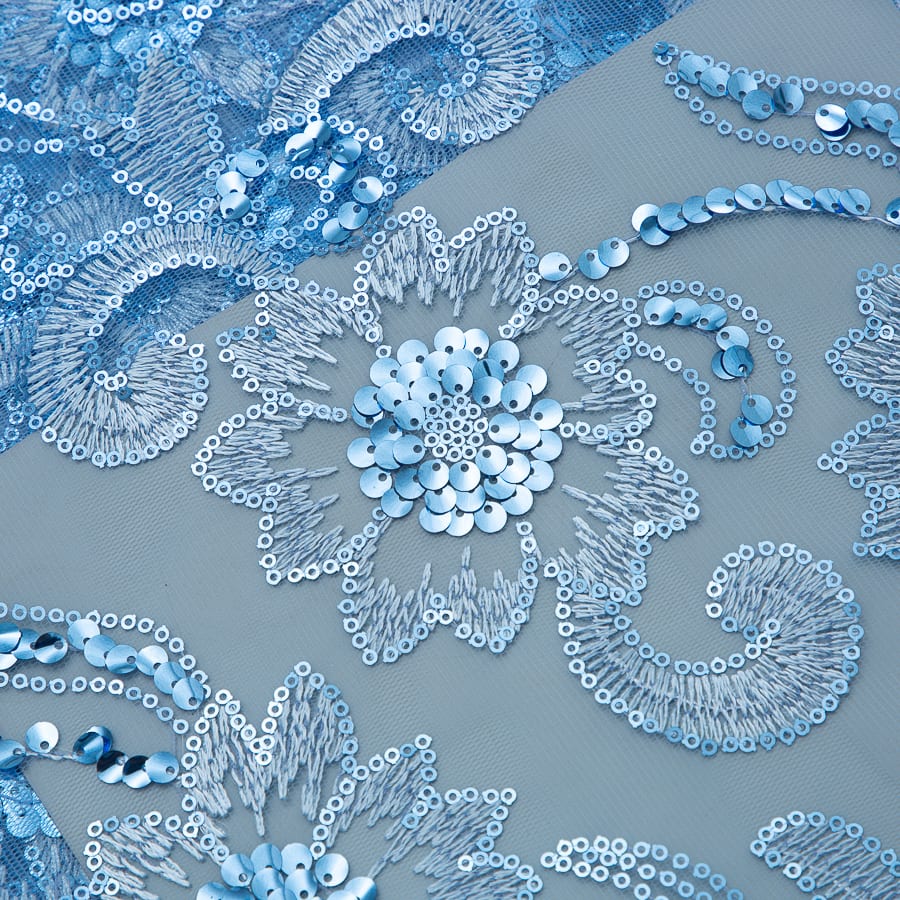 [codex-media-9] French Mesh Lace Fabric, African Net Lace Fabric with Sequins for Sewing Wedding/Party/Prom Dresses image 10